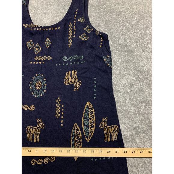 K‎ Studio Maxi Dress Women Size 16 Blue Nature Print Back Zip Vintage - Picture 13 of 13